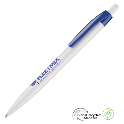 SUPERSAVER CLICK GRS RECYCLED PLASTIC BALL PEN - BLUE