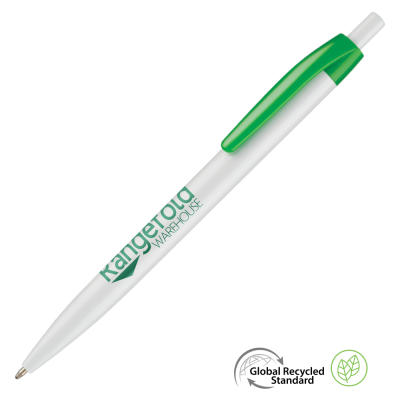 SUPERSAVER CLICK GRS RECYCLED PLASTIC BALL PEN - GREEN