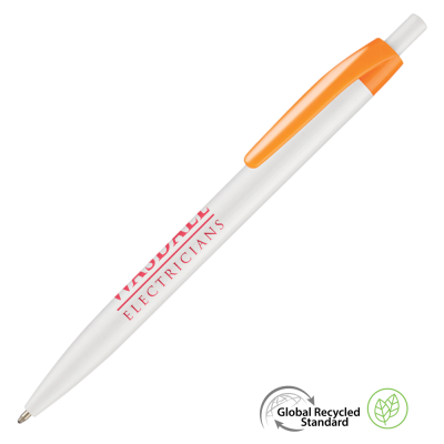 SUPERSAVER CLICK GRS RECYCLED PLASTIC BALL PEN - ORANGE