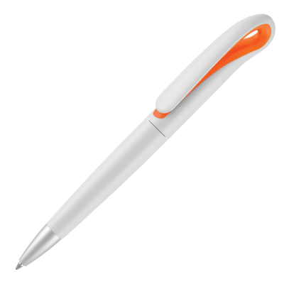 SWAN BALL PEN - WHITE - ORANGE