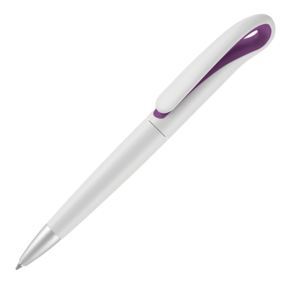SWAN BALL PEN - WHITE - PURPLE