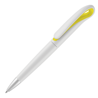 SWAN BALL PEN - WHITE - YELLOW