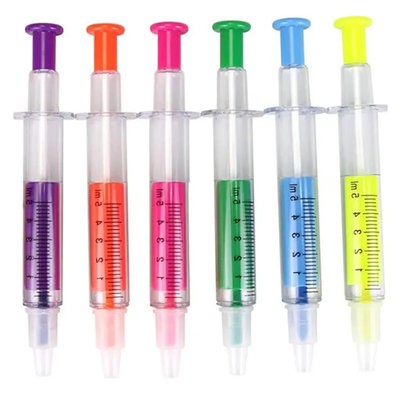 SYRINGE BALL PEN with Highlighter