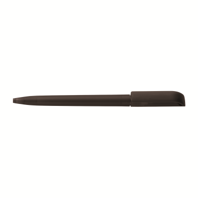 TWIST ACTION FROSTED PLASTIC BALL PEN in Black