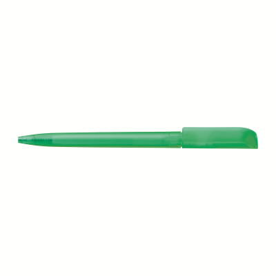 TWIST ACTION FROSTED PLASTIC BALL PEN in Pale Green