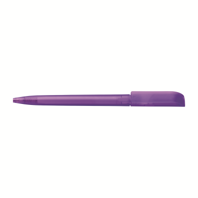 TWIST ACTION FROSTED PLASTIC BALL PEN in Purple