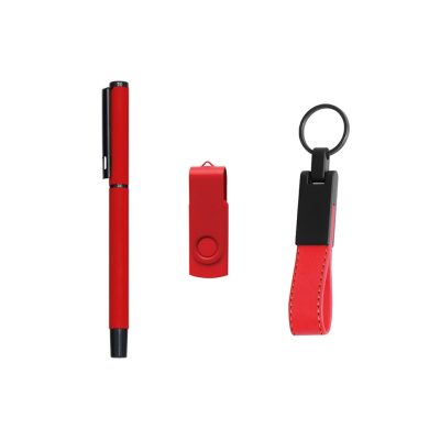 USB STICK, KEYRING CHAIN & PEN GIFT SET