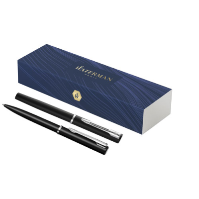 WATERMAN ALLURE BALL PEN AND ROLLERBALL PEN SET (BLUE INK)