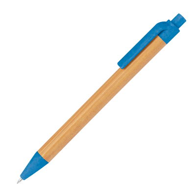 WHEATSTRAW AND BAMBOO BALL PEN in Blue