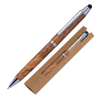 WOOD BALL PEN with Touch Function Erfurt in Beige 