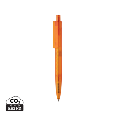 X3 GRS RECYCLED PC PLASTIC PEN FROSTED in Orange
