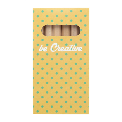 CUSTOM 6 PC PENCIL SET in White