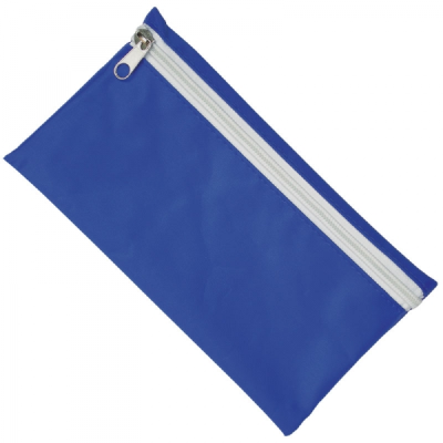 FABRIC PENCIL CASE (UK STOCK: ROYAL BLUE with White Zip)