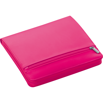 NYLON WRITING CASE with Zipper in Pink