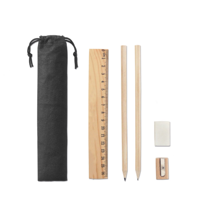 POCKETY WRITING SET SUPPLIED in a Non-Woven Pouch in Natural