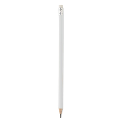NATURAL PENCIL with Eraser in White