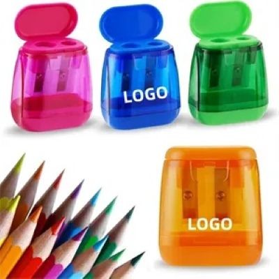 PLASTIC DOUBLE-HOLE PENCIL SHARPENER