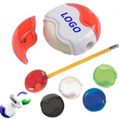 ROUND PENCIL SHARPENER ERASER COMBO (SPOT COLOR)