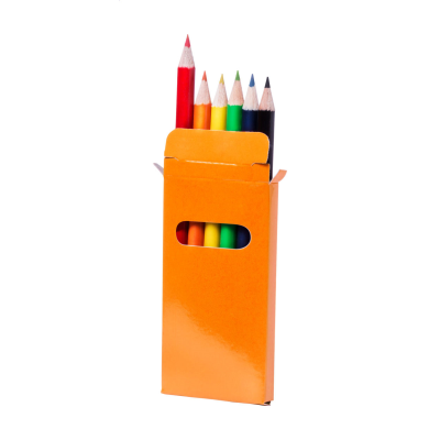 6 PC PENCIL SET in Orange