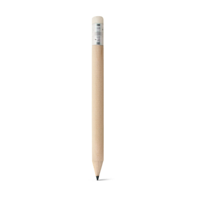 BARTER HB MINI PENCIL with Eraser in Light Natural