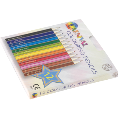 CARNIVAL COLOURING PENCIL SET FSC WOOD - 12 PACK