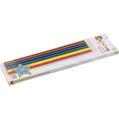 CARNIVAL COLOURING PENCIL SET FSC WOOD - 6 PACK
