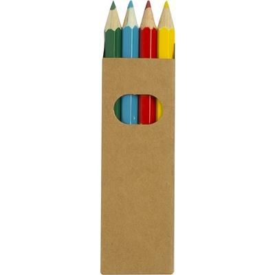 COLOURWORLD HALF PENCIL SET BROWN BOX 4