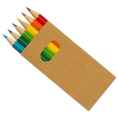 COLOURWORLD HALF PENCIL SET BROWN BOX 6