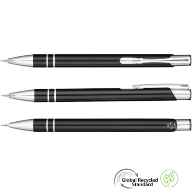 ELECTRA GRS RECYCLED MECHANICAL METAL PENCIL - BLACK - SILVER