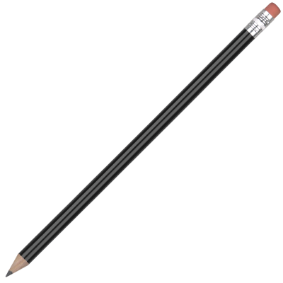 FSC WOOD PENCIL with Pink Eraser - Black