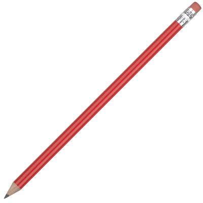 FSC WOOD PENCIL with Pink Eraser - Red