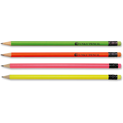FUNKY NEON FLUORESCENT WOOD PENCIL