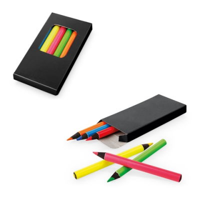 MEMLING PENCIL BOX with 6 Colour Pencil Set
