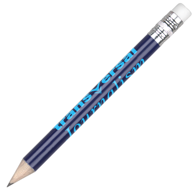 MINI WOOD PENCIL with Eraser - Blue