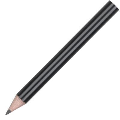 MINI WOOD PENCIL with No Eraser - Black