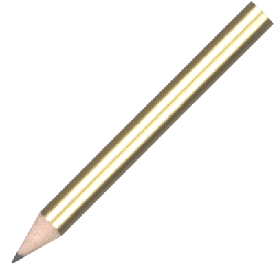 MINI WOOD PENCIL with No Eraser - Gold