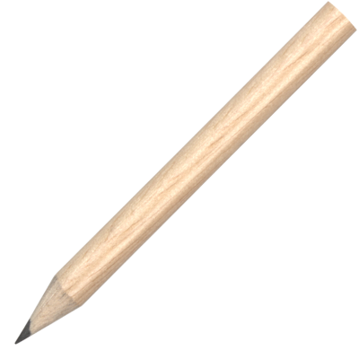 MINI WOOD PENCIL with No Eraser - Natural