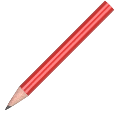 MINI WOOD PENCIL with No Eraser - Red