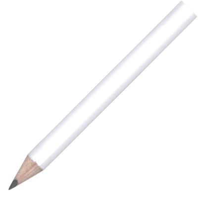 MINI WOOD PENCIL with No Eraser - White