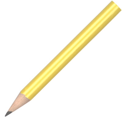 MINI WOOD PENCIL with No Eraser - Yellow