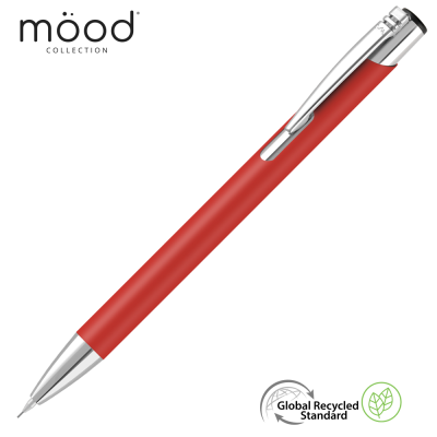 MOOD GRS RECYCLED SOFT FEEL METAL MECHANICAL PENCIL - RED