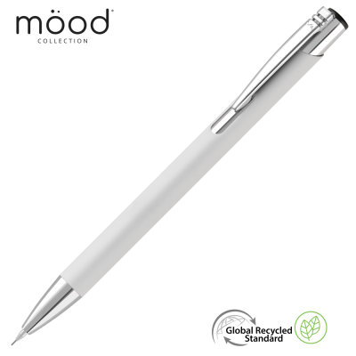 MOOD GRS RECYCLED SOFT FEEL METAL MECHANICAL PENCIL - WHITE