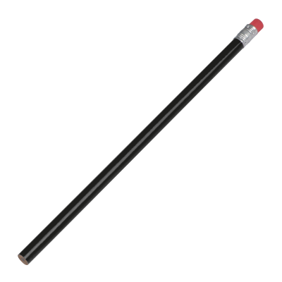 PENCIL with Rubber in Black