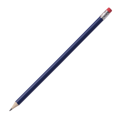PENCIL with Rubber in Blue 