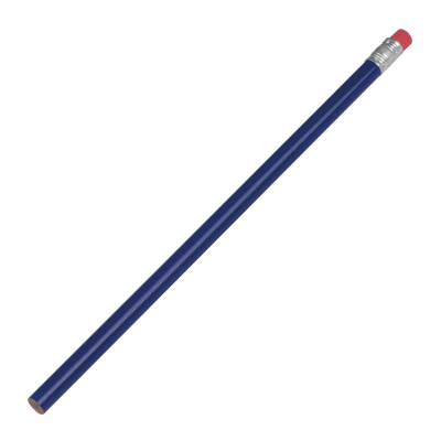 PENCIL with Rubber in Blue