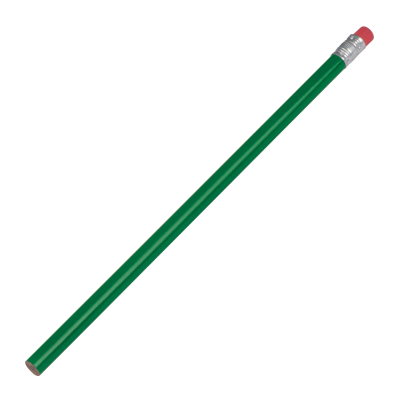 PENCIL with Rubber in Green