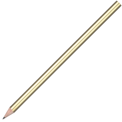 STANDARD WOOD PENCIL with No Eraser - Gold
