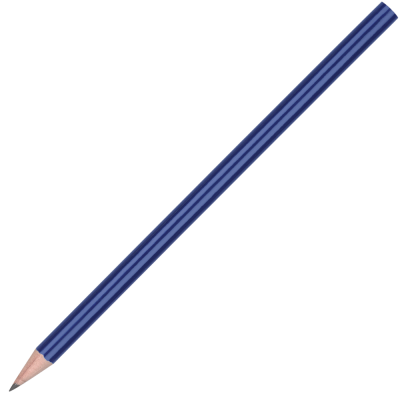 STANDARD WOOD PENCIL with No Eraser - Medium Blue