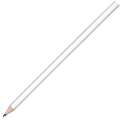 STANDARD WOOD PENCIL with No Eraser - White