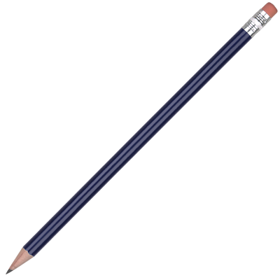 STANDARD WOOD PENCIL with Pink Eraser - Blue Unsharpened